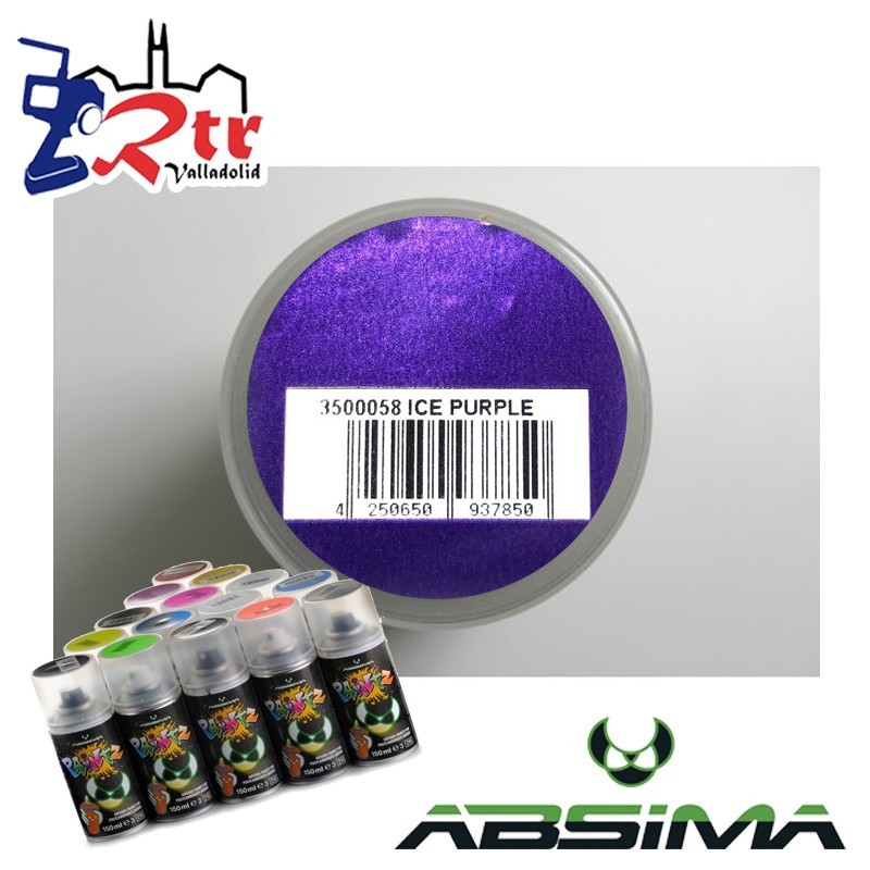 Pintura Absima Lexan Hielo Purpura con aditivo anti Nitro 150Ml
