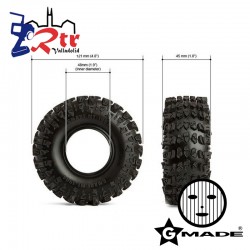 Gmade MT1904 1.9" Ruedas con espumas