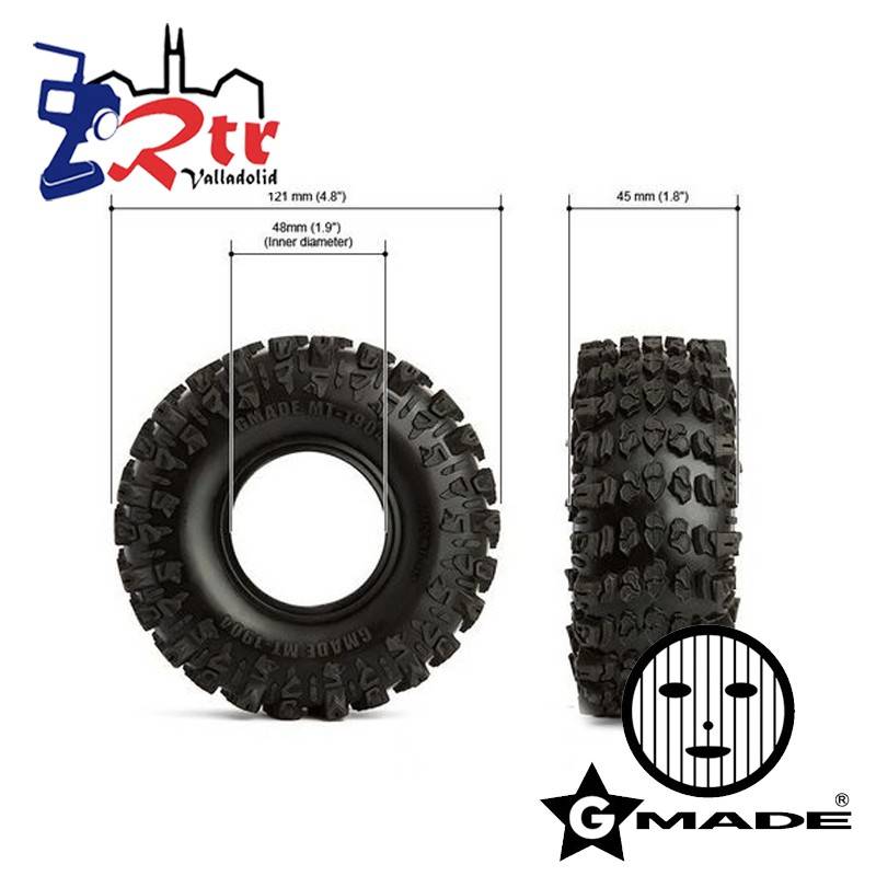 G-made MT1904 1.9" Ruedas con espumas