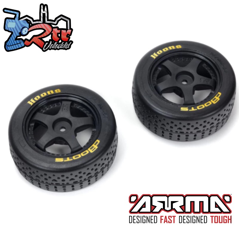 Ruedas Arrma 14mm dBoots Hoons 35/085 2.4 (dorado) con cinturón y 5 radios ARA550094
