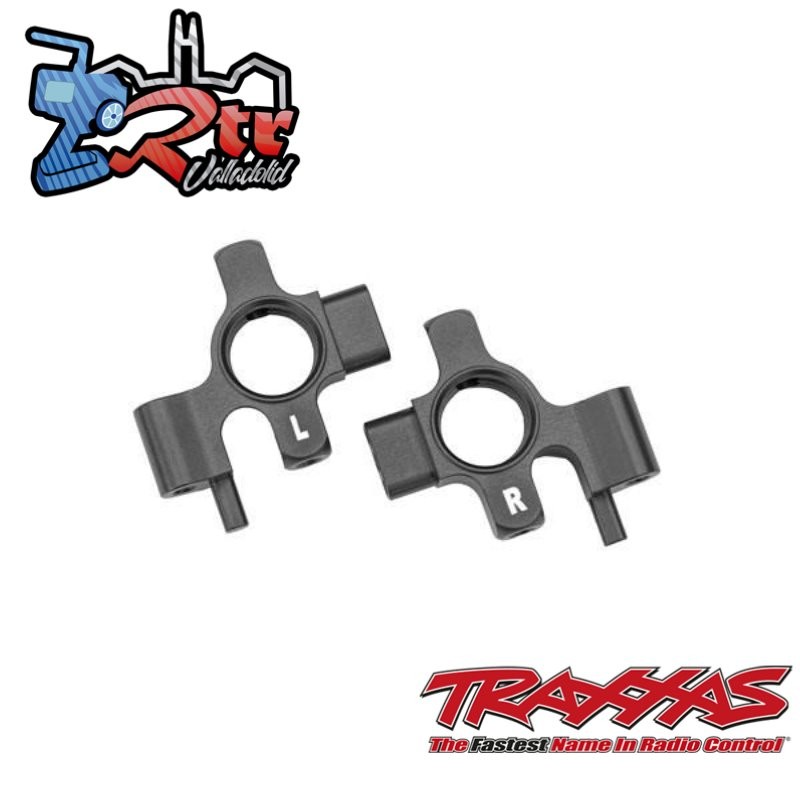 Bloques de dirección izquierdo y derecho aluminio Gris Traxxas TRA10537-GRAY
