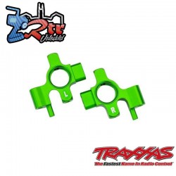 Bloques de dirección izquierdo y derecho aluminio Verde Traxxas TRA10537-GRN