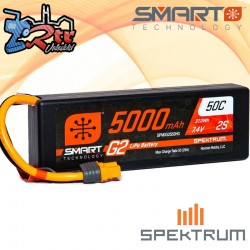 Spektrum SMART G2 LiPo 5000mAh 7.4V 2S 50C Caja Dura IC3