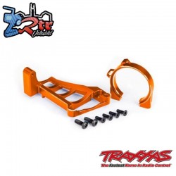 Soporte de motor aluminio 6061-T6 para modelos 6S anodizado Naranja Traxxas TRA10261-ORNG