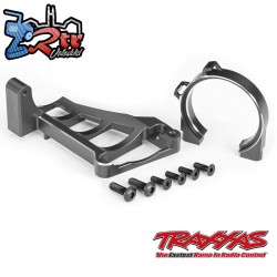 Soporte de motor aluminio 6061-T6 para modelos 6S anodizado gris Traxxas TRA10261-GRAY