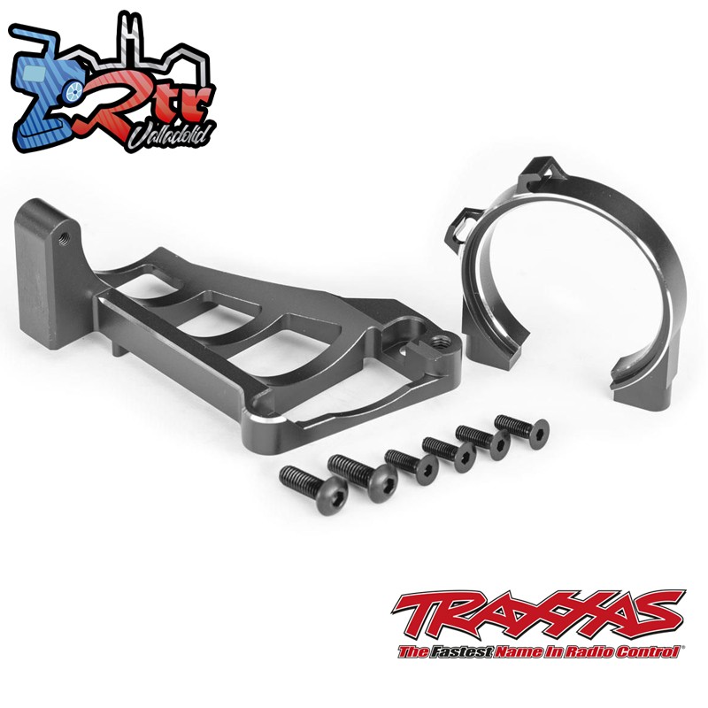 Soporte de motor aluminio 6061-T6 para modelos 6S anodizado gris Traxxas TRA10261-GRAY