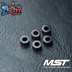Arandela MST aluminio 3x5,5x3,0mm negra (5 piezas) MST820028BK