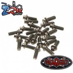 Pernos hexagonales a escala miniatura RC4WD (M2.5 X 8 mm) (plateados) 20 unidades