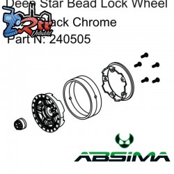 Deep Star Bead Lock Wheel ( 1.2 ) Black Chrome