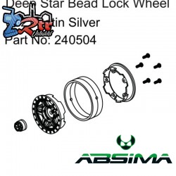 Deep Star Bead Lock Wheel ( 1.2 ) Satin Silver
