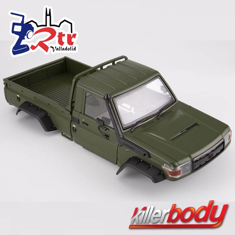Carrocería KILLERBODY Toyota Land Cruiser LC70 1/10 Para TRX-4 Verde 323MM Carcasa dura