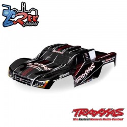 Carrocería TRAXXAS Slash 1/16 negra pintada, calcomanías aplicadas TRA7027-BLK
