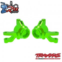 Bloques de dirección de aluminio, izquierdo y derecho verde Traxxas TRA10734-GRN