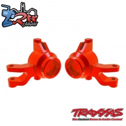 Bloques de dirección de aluminio, izquierdo y derecho Rojo Traxxas TRA10734-RED
