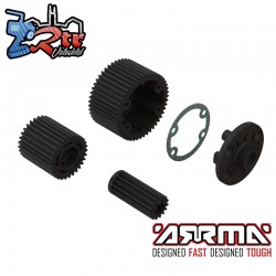 Conjunto de caja diferencial y engranaje tensor (47/29T, 0,8 M) Arrma ARA311095