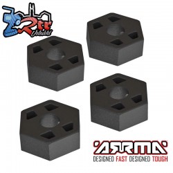 Juego de ruedas hexagonales compuestas de 14 mm 4 unidades Arrma AR310779