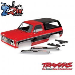 Cuerpo Completo Chevrolet Blazer 1979 Rojo Montaje sin clip Traxxas TRA8130-RED