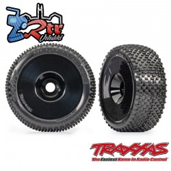 Neumáticos y ruedas ensamblados pegados Response Pro de 3.0" Negro TRA9074-BLK