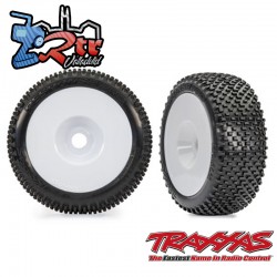 Neumáticos y ruedas ensamblados pegados Response Pro de 3.0" Blanco TRA9074-WHT
