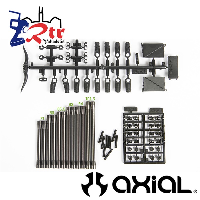 SCX10 II Conjunto de enlaces traseros (80 mm, 94 mm, 101,5 mm) (aluminio) AXIC1466