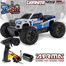 ARRMA Granite 1/10 Mega 665 4Wd RTR Escobillas Monster Truck Azul