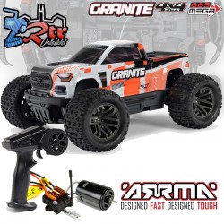 ARRMA Granite 1/10 Mega 665 4Wd RTR Escobillas Monster Truck Naranja