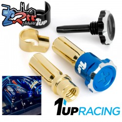 Conectores de bala 5mm ajustables 1Up Racing Azul