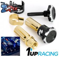 Conectores de bala 5mm ajustables 1Up Racing Negro