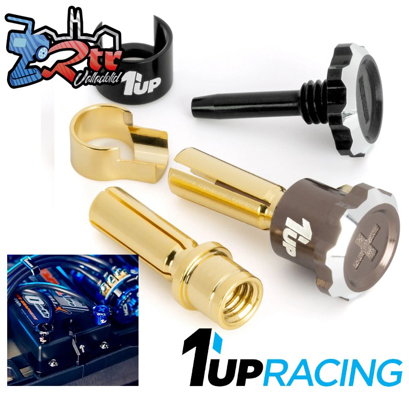 Conectores de bala 4mm ajustables 1Up Racing Gris