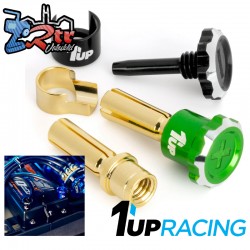 Conectores de bala 4mm ajustables 1Up Racing Verde