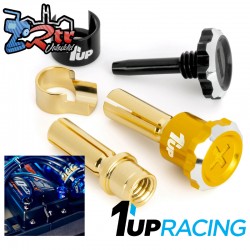 Conectores de bala 4mm ajustables 1Up Racing Amarillo