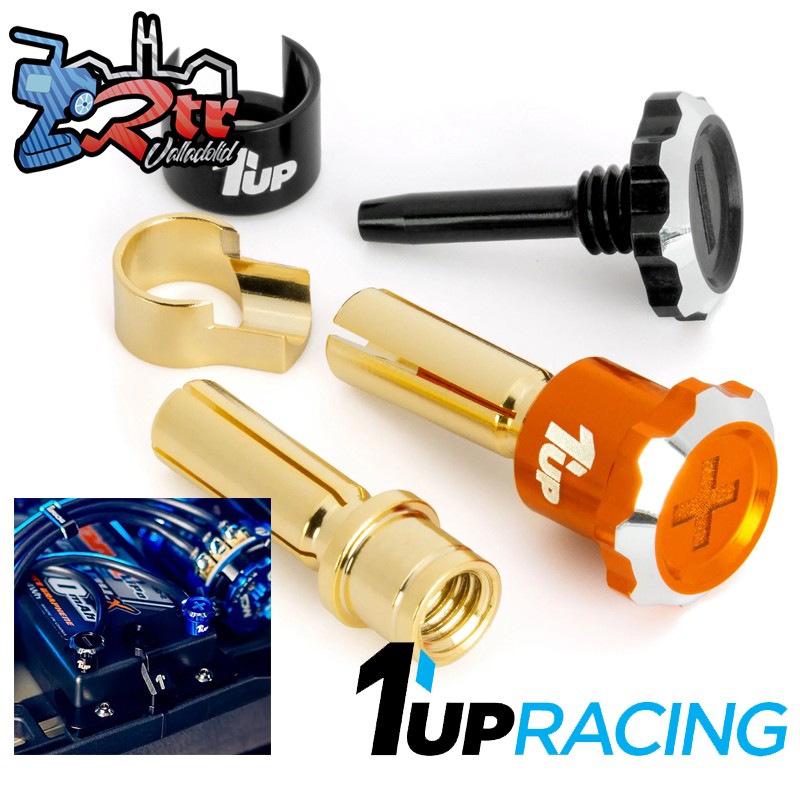 Conectores de bala 4mm ajustables 1Up Racing Naranja