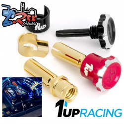 Conectores de bala 4mm ajustables 1Up Racing Rojo