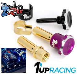 Conectores de bala 4mm ajustables 1Up Racing Purpura