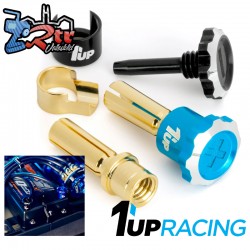 Conectores de bala 4mm ajustables 1Up Racing Azul claro