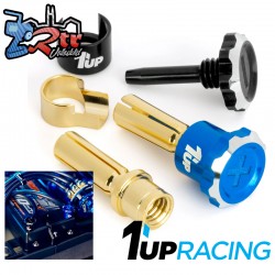 Conectores de bala 4mm ajustables 1Up Racing Azul