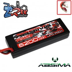Batería Absima Lipo 6200 Mah Power Tank 4s 14.8 Volts 60C Caja dura Conector TDeam
