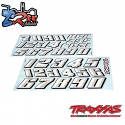 Hojas de calcomanías, Slash® Modified con números Traxxas TRA10421
