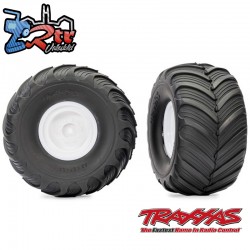 Ruedas Traxxas Groove ensambladas blancas 1/10 12mm...