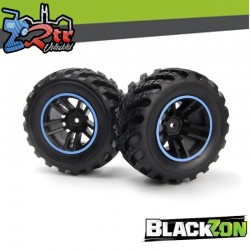Spryte Wheels-Tires Assembled (Black-Blue)