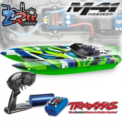 Catamaran TRAXXAS M41 TSM Brushless 6S Verde/Azul