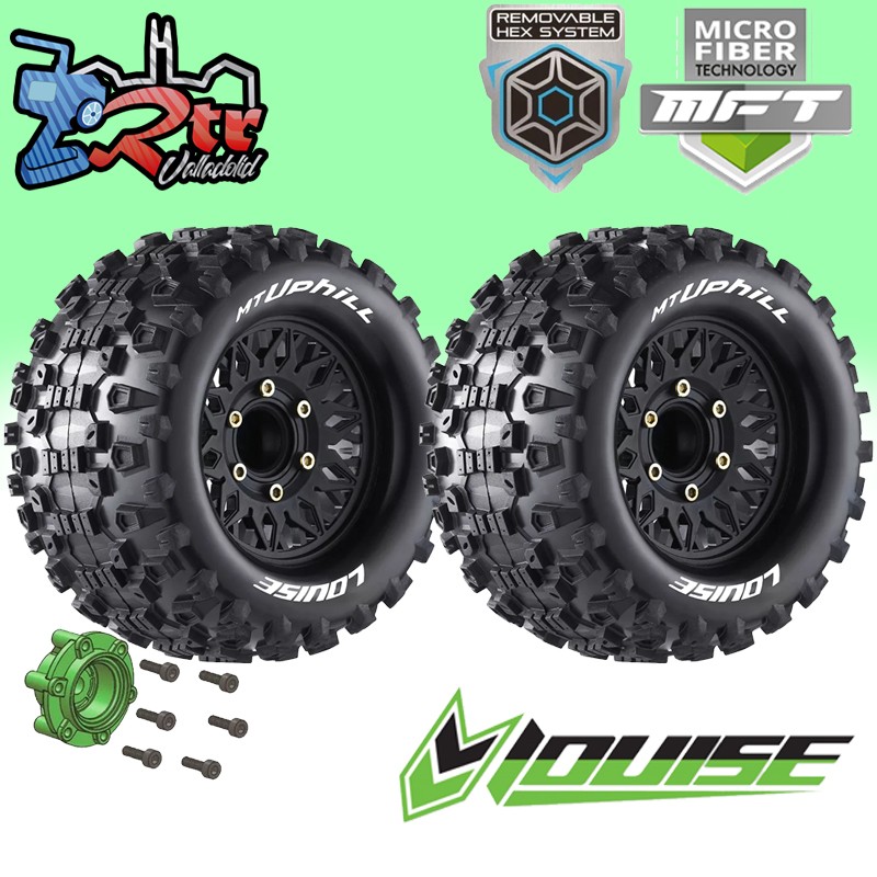 Ruedas Louise Monster 1/10 MT-UPHILL Pegadas Rellenas 12, 14 y 17 mm Hexágono Removible LR-T3204SX
