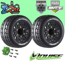 Ruedas Louise Monster 1/10 ST-ROCKET Pegadas Rellenas 12, 14 y 17 mm Hexágono Removible LR-T3208SX