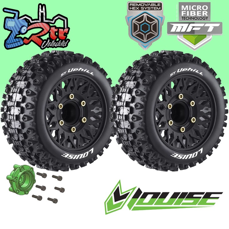 Ruedas Louise Monster 1/10 ST-UPHILL Pegadas Rellenas 12, 14 y 17 mm Hexágono Removible  LR-T3211SX