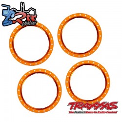 Anillos de llantas de aluminio Pro Scale Naranja 4 Unidades Traxxas TRA10276-ORNG