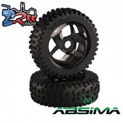 Wheel Set Buggy "Harakiri" 6 Spokes/Dirt black 1:8