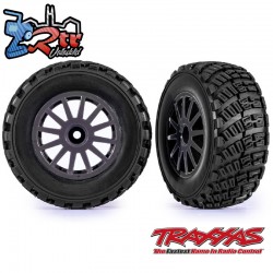 Ruedas Traxxas Rally ensamblados, pegados TRA7473-GRAY