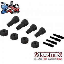 Conjunto de eje y cubo de rueda B: GROM Arrma ARA311229