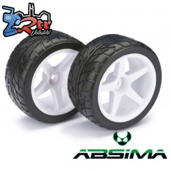 Ruedas completas traseras para Buggy 1/10 pista 12mm