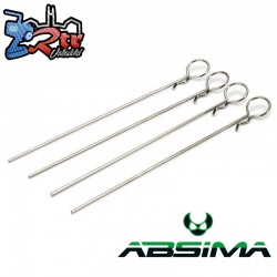 Body Clips long/silver (4 pcs)